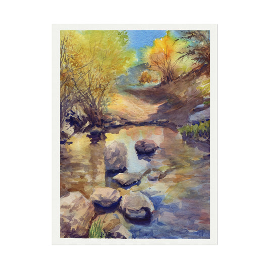 “Morning Reflections” Watercolor Matte Poster Print